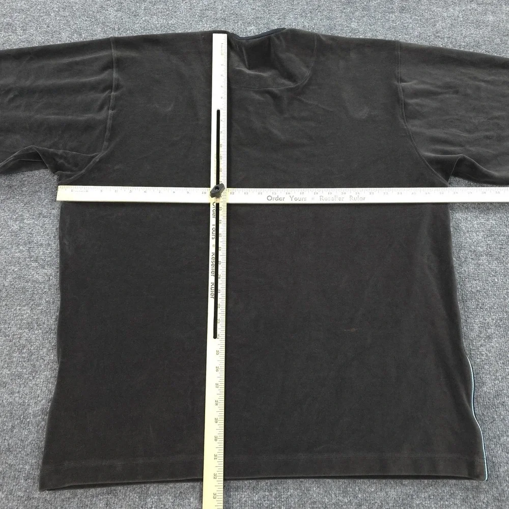 Vintage Jordan Sweatshirt Mens XL Black Velour 1/4 Zip Henley 23 Logo Basketball